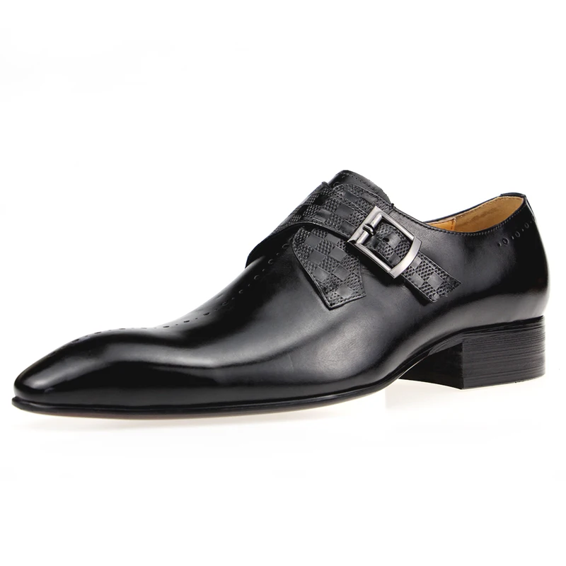 Men's Pointed Toe Brown Black Business Party Fashion Elegant Genuine Cow Leather Loafers Casual Shoes for Customized