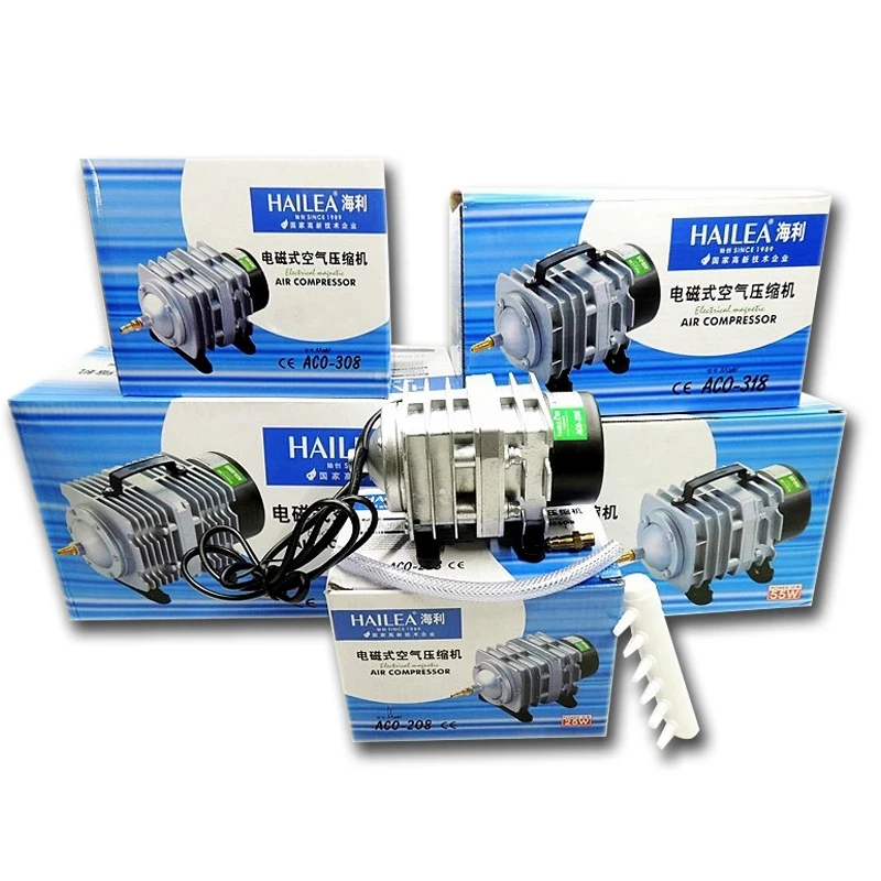 Hailea compresor de aire para acuario, bomba electromagnética de 70l