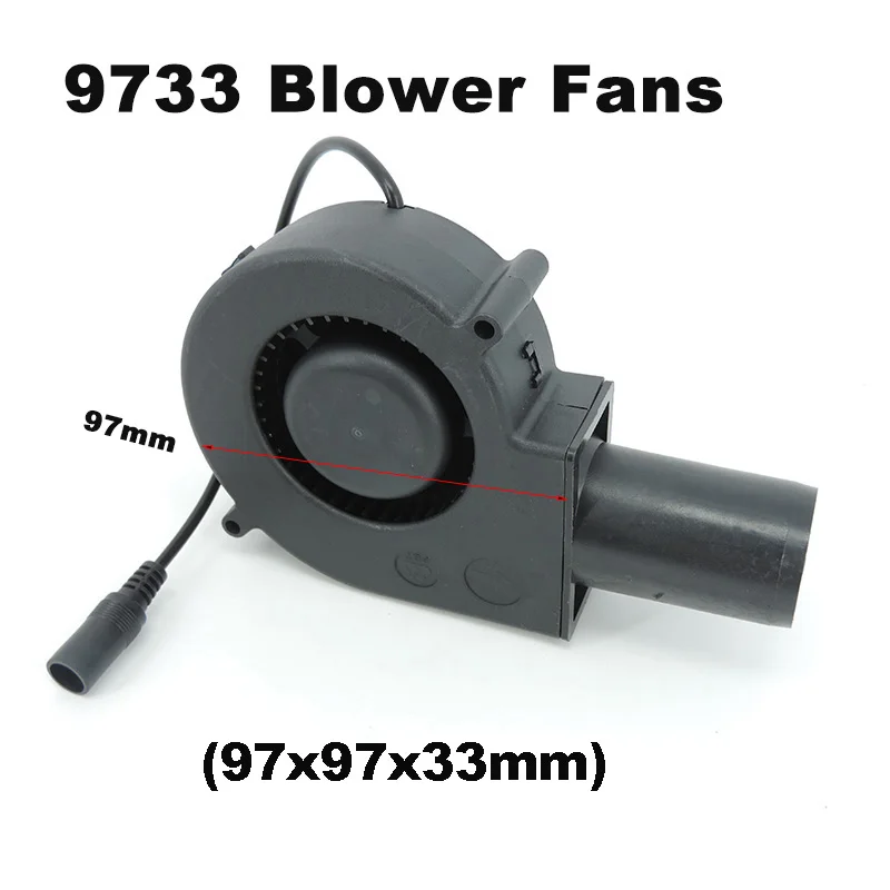 9733 Turbo Centrifugal Fan Blower 12V 97*97*33mm DC Brushless 97mm Blower Cooler Fans for Barbecue vehicle Seat