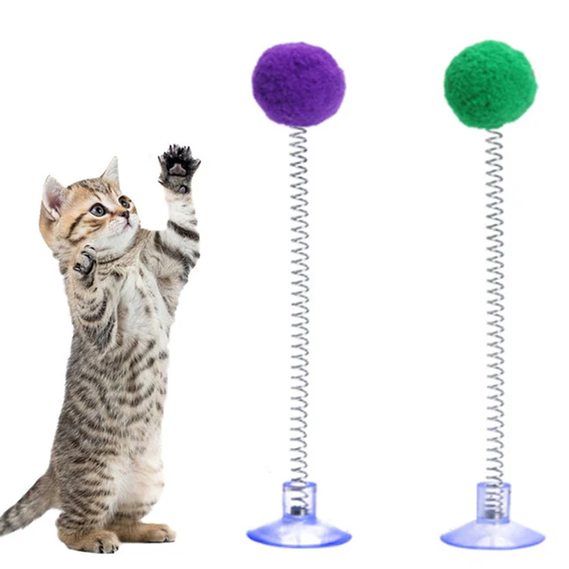 1Pc Random Color Fur Ball Spring Cat Toy Suction Cup Multicolored Teaser Wand Pet Interactive Toys Cat Scratcher Toys Supplies 1Pc Random Color Fur Ball Spring Cat Toy Suction Cup Multicolored Teaser Wand Pet Interactive Toys Cat Scratcher Toys Supplies