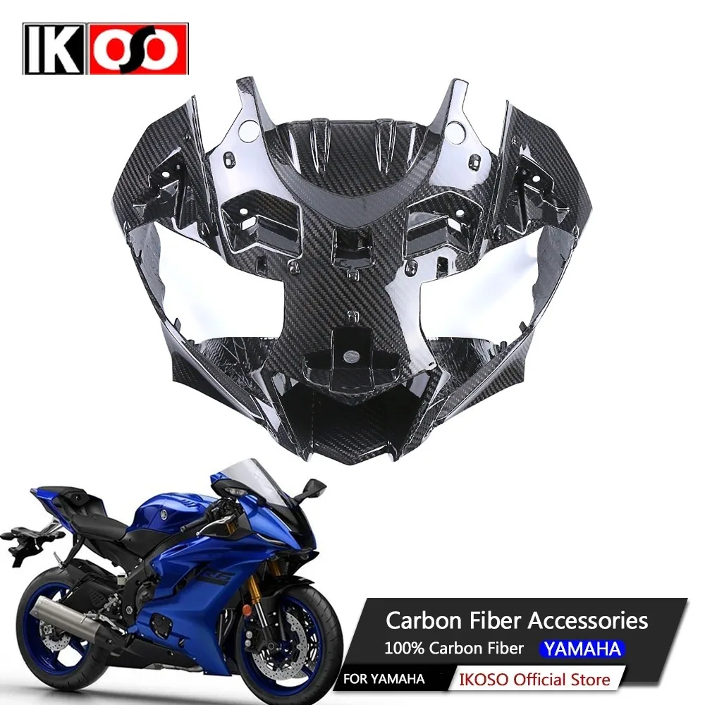 

For Yamaha R3 2022-2024 Pure 3K Dry Carbon Fiber Motorcycle Front Fairing Protective cover Motorcycle Modification Accessories