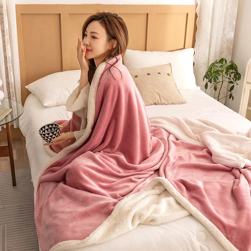Korean Style Soft Blanket for Bed Sofa Thicken Warm Winter Blankets Solid  Color Decor Bedspread Home Hotel Bedroom Bed Covers 담요 - AliExpress