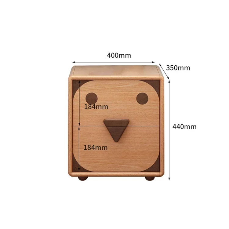 Solid Wood Children's Bedroom Nightstands Modern Apartment Dormitory Storage Cabinets Nordic Household Furniture Side Tables