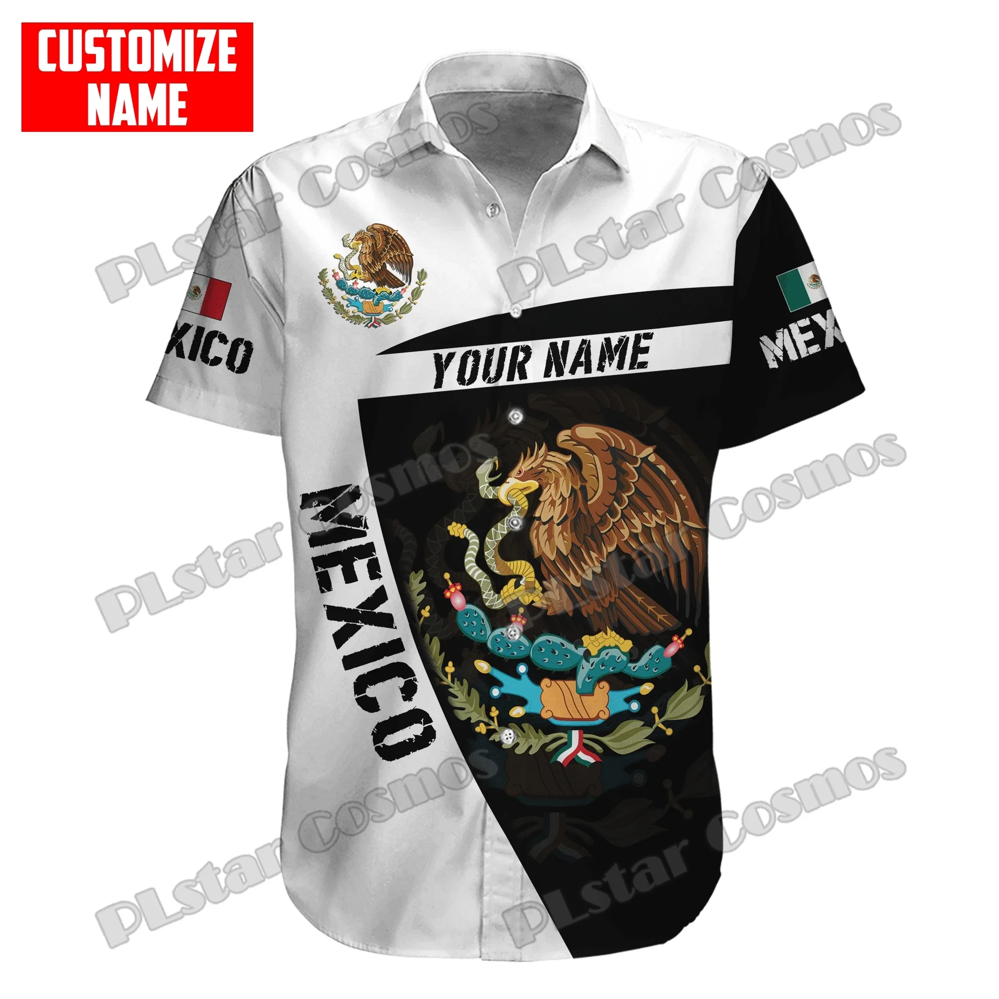 Camisas de manga corta de verano con nombre personalizado, escudo