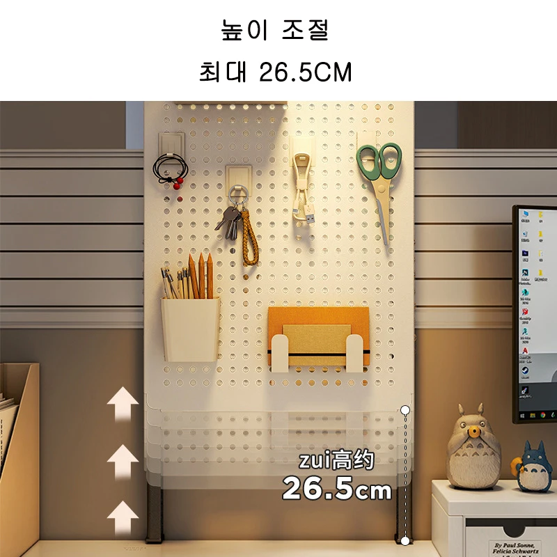 Table Top Vertical Cavity Board Bookcase Bookshelf Desktop Hole Board Student Desk Shelving Office Storage Rack DIY