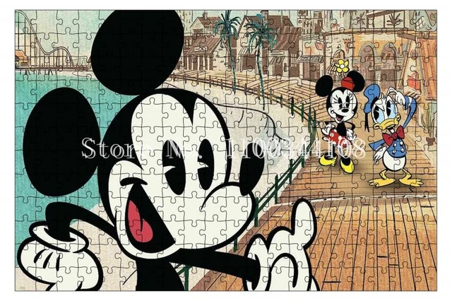 Disney princesa quebra-cabeça 1000 peças jogo de quebra-cabeça mickey mouse  quebra-cabeças para adultos crianças brinquedos educativos - AliExpress
