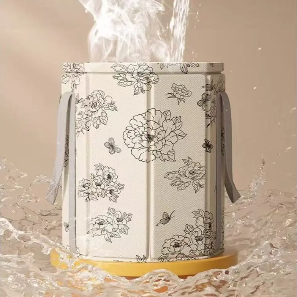 Collapsible Foot Bath Soaking Bucket Heat Preservation Large Capacity Foot Bath Bag with Handles Knee High Cover