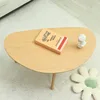Small Oval Coffee Table Mid Century Modern for Living Room Center Minimalist Display Coffe Table 4