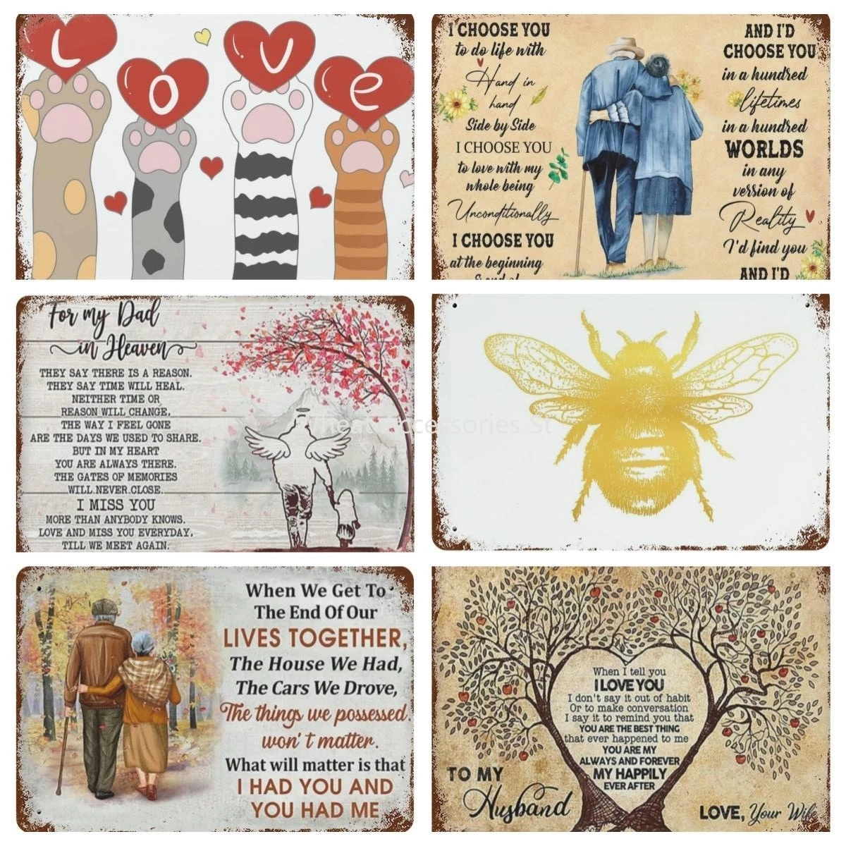 

Vintage Metal Tin Sign When We Get to The End of Our Lives Together Couple Gift Valentine's Day Kitchen Garage Home Decor Wall