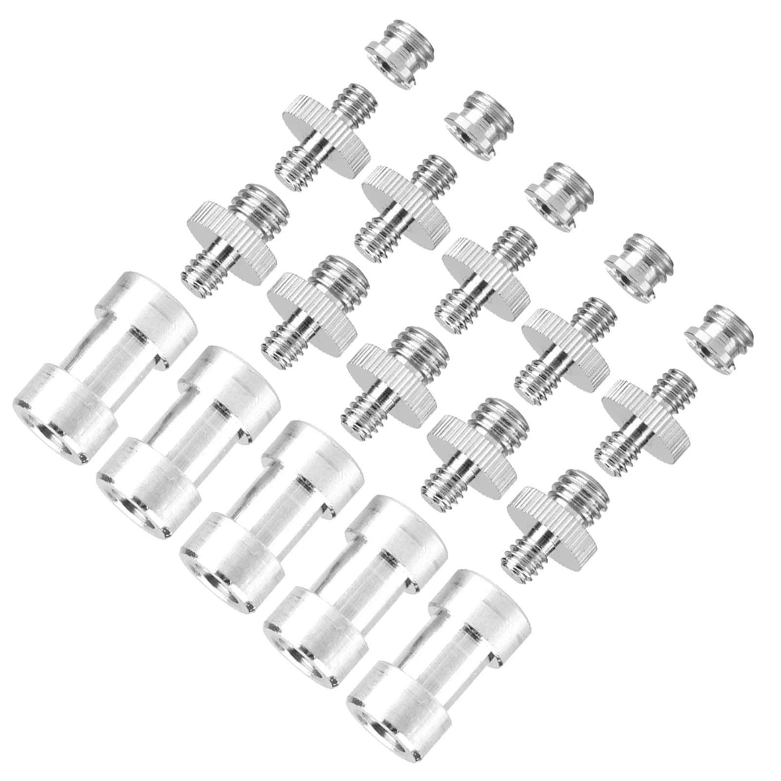 1/4 Inch 3/8 Inch Male Female Converter Threaded Adapter Screws Accessory 20pcs
