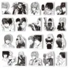 65PCS Anime Death Note Stickers Black White Decals Scrapbook Luggage Laptop Bike Suitcase Car Graffiti Sticker Decoration Toy 5