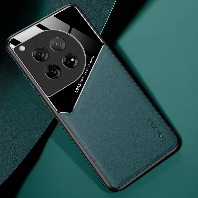 Coque téléphone texture cuir avec support magnétique oneplus pro_voghion.com