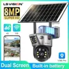 LS VISION Solar Camera 4G Sim Outdoor Dual Lens WiFi 8MP 4K IP Camara Solar Panel CCTV Security Built in Battery PIR Cam V380 1