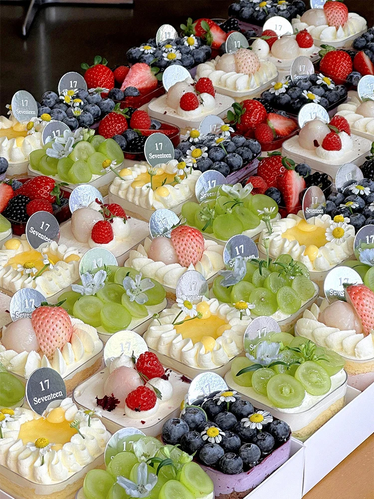 Four by Six by Nine Grid Transparent Cake Box Dessert Pastry Container for Afternoon Te... - SKU GTCB1002 - UGI Packaging