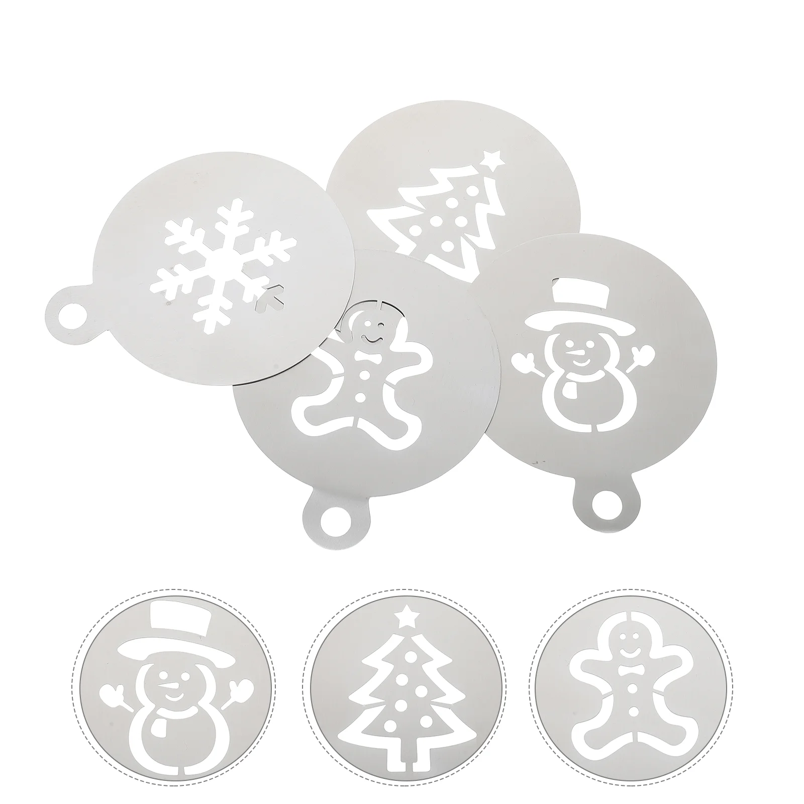 

Cake Stencils Flower Spray Stencils DIY Christmas Decorating Mold Coffee Stencil Pattern Printing Pastry Mold Baking Tool