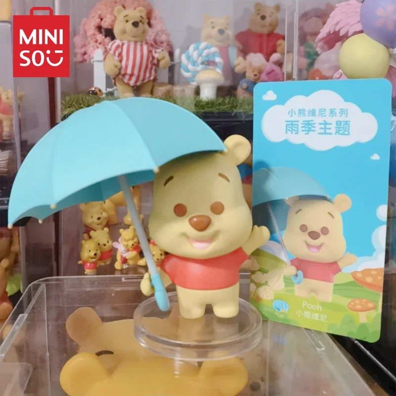 

MINISO Blind Box Winnie The Pooh Series Rainy Season Theme Model Doll Kawaii Animation Peripheral Children's Toys Christmas Gift