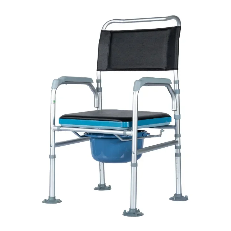 Lightweight Foldable Commode ChairAluminum Toilet for Elderly,EasytoUse Mobility Solution,Secure and Comfortable Bathroom Aid 4