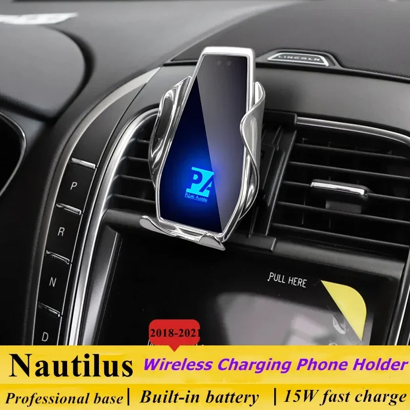 

2018-2021 For Lincoln Nautilus Mobile Phone Holder Wireless Charger Car Mount Navigation Bracket GPS Support 360 Rotating
