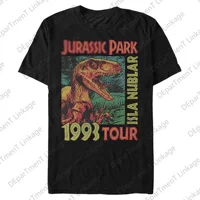 2024 New Arrival Summer Classic vintage Men's Dinosaur Park Isla Nublar 1993 Tour T-Shirt  Cotton Tee Kids/Adults Tops 1