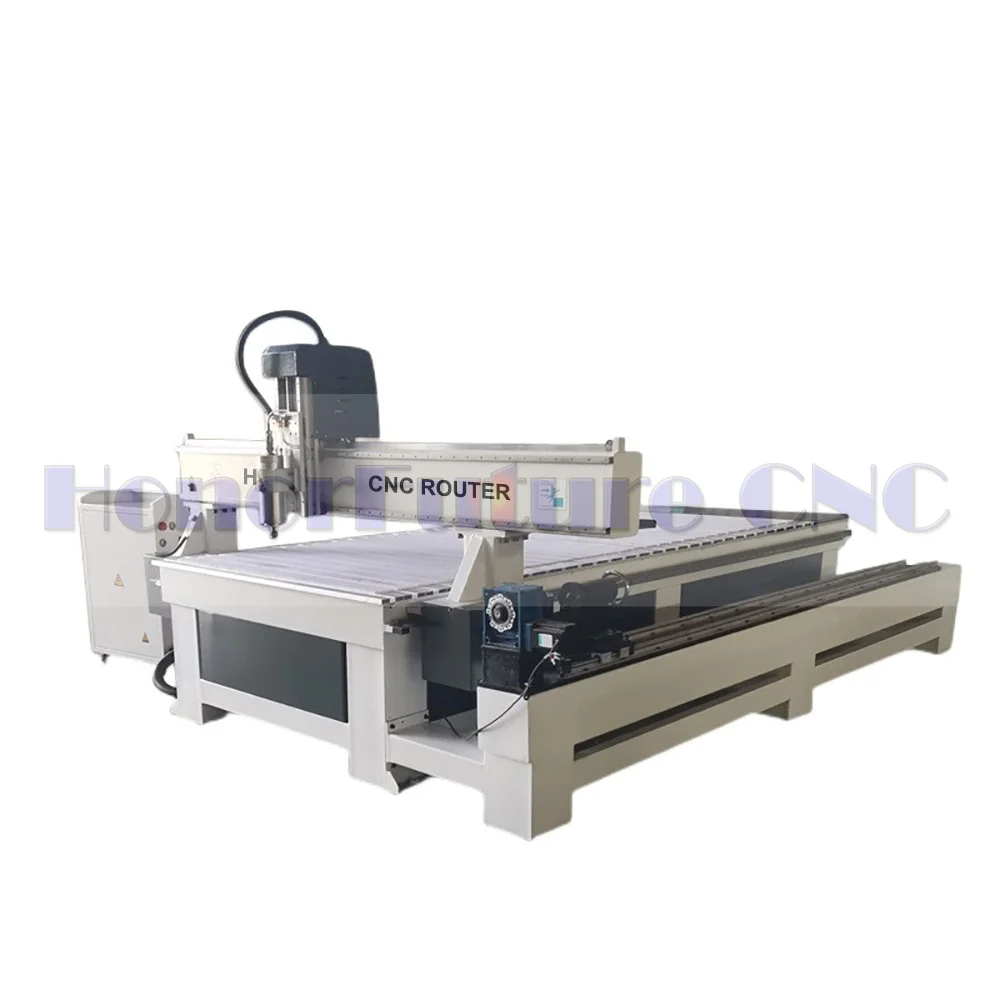 

1325 3.2Kw Woodworking Cnc Engraving Machine With Rotary Device 3D Engraving Machine 4 Axis Cnc Router Best Factory Price