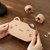 Solid Wood Fortune Cat Jewelry Box,Retro Portable Earrings Rings Premium Jewelry Box Holder Storage,Gift for Couple Friend Girl 2