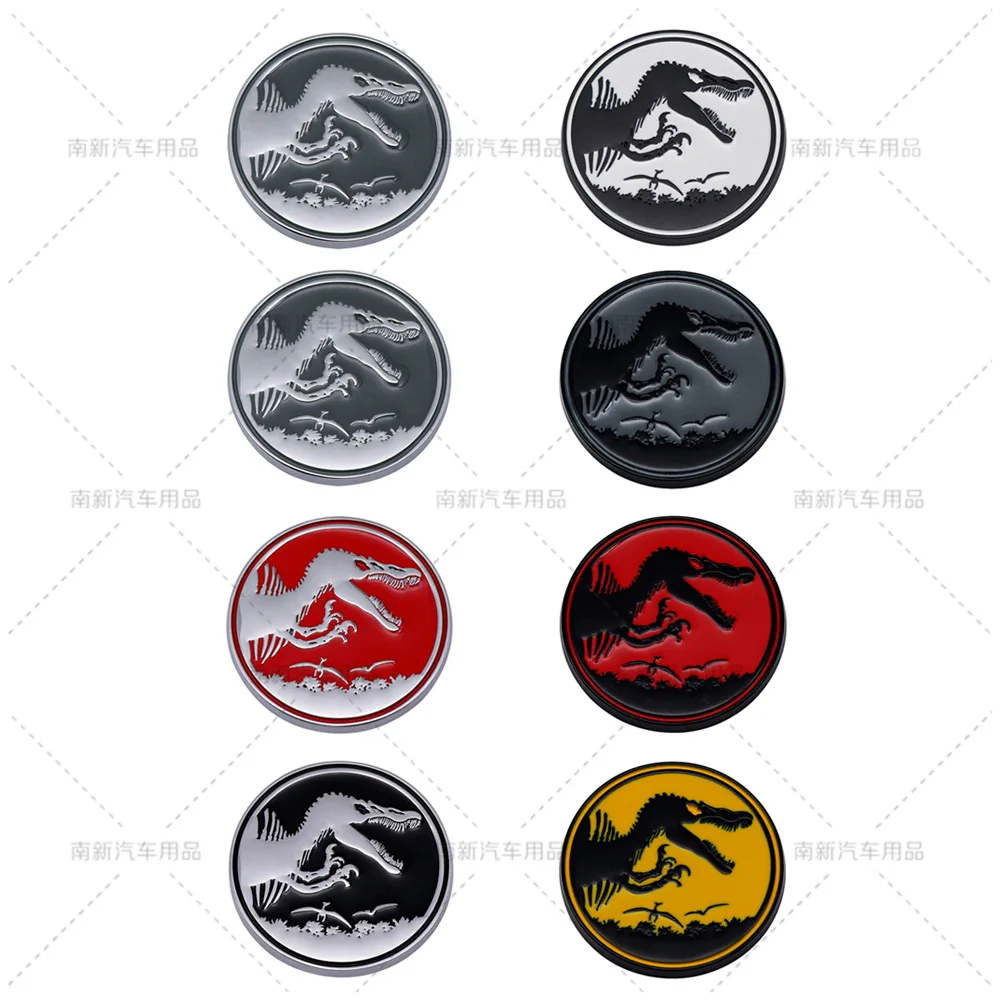 Car Metal Tyrannosaurus Rex Velociraptor Raptor Dinosaur Logo Trunk Body Badge Emblem Decalcomanie Animal Styling Sticker Accessori