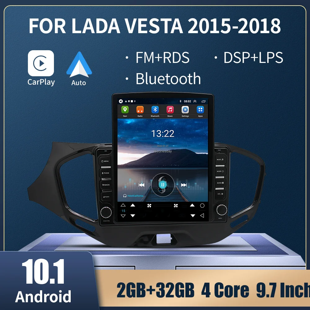 

Автомагнитола 2DIN для LADA Vesta Cross Sport 2015-2018, стерео, мультимедийный видеоплеер, головное устройство, навигация GPS DSP IPS CarPlay