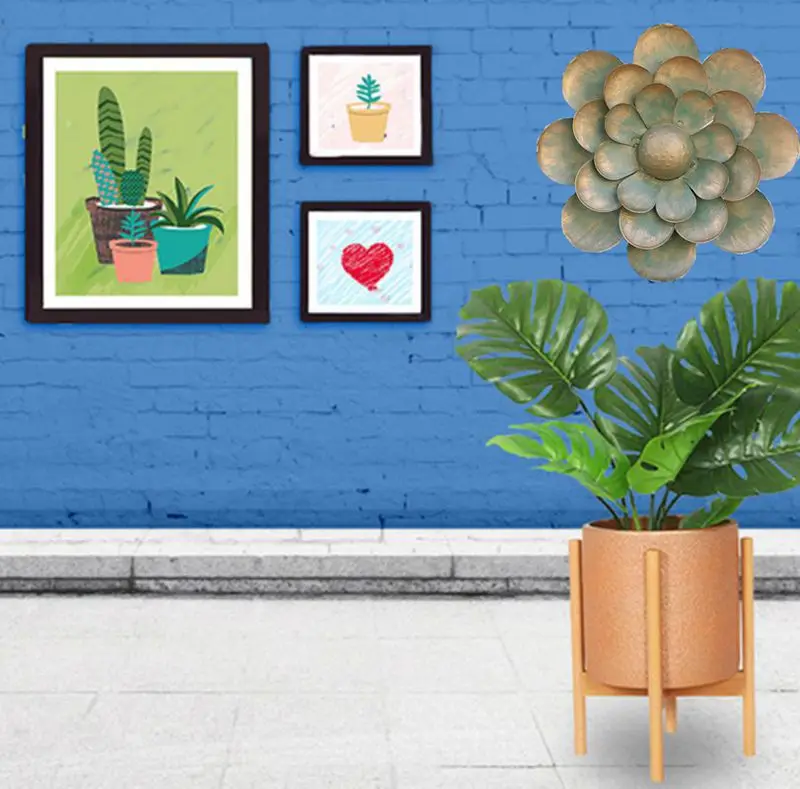 

Metal flower home wall hanging Iron flower home wall decoration pendant is suitable for bathroom, living room, study room gift