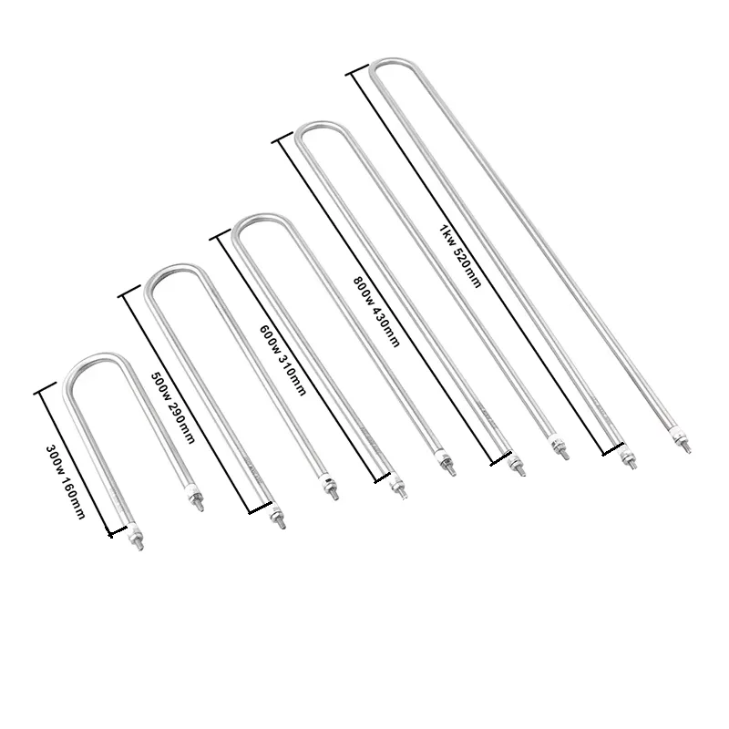 U Shape Electric Heating Element 220V for Air Tubular Oven Heater Stainless Steels 304 300w 500w 600w 800w 1000w
