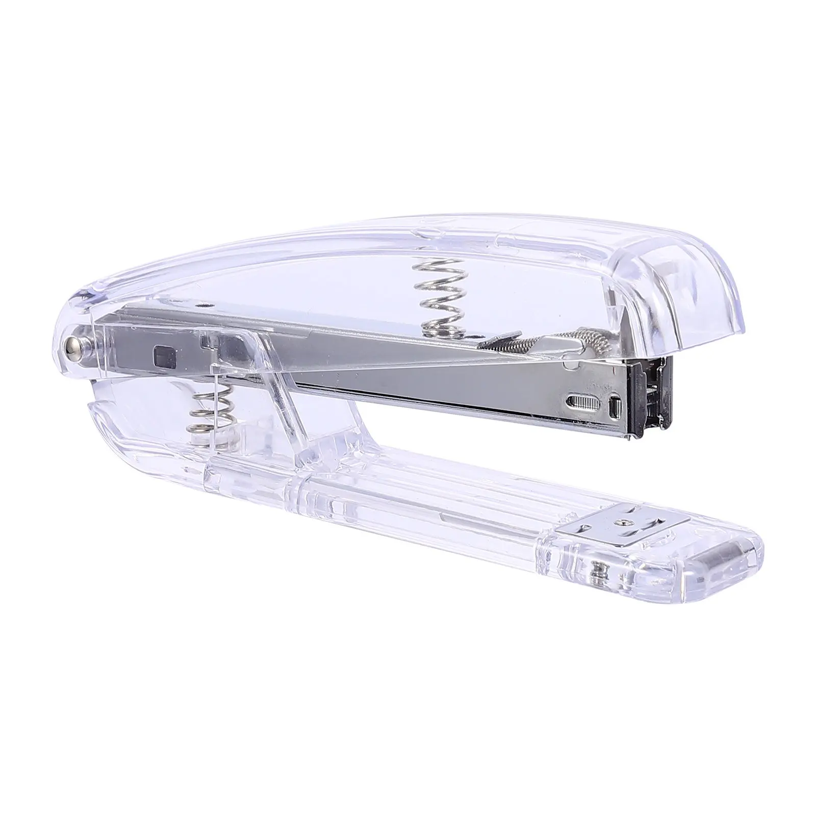 1Pcs 프리미엄 휴대용 스테이플러 경량 컴팩트 크리 에이 티브 디자인 스무스 트랙 핸드 헬드 스테이플링 도구 학교 사무실 홈