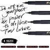 4Pcs/set Calligraphy Brush Pens, Hand Lettering Pens Soft and Hard Tip Water Based Black Ink Marker Set  Art Drawings Markers 2