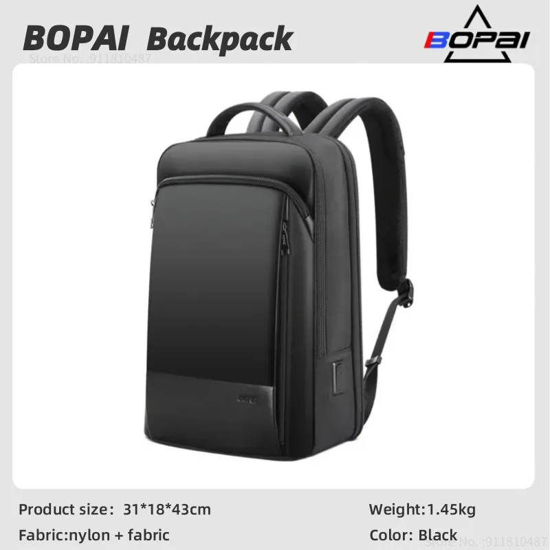 BOPAI Business Backpack Men Waterproof anti theft Smart usb Charging Office 15.6 inch Laptop Travel Carry on Backpack for Male 2