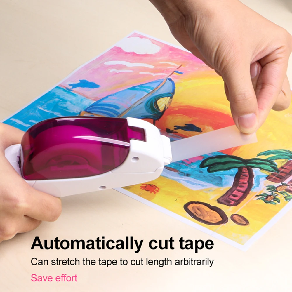 Automatic Tape Dispenser Hand-held One Press Cutter For Gift Wrapping Scrap  booking Book Cover