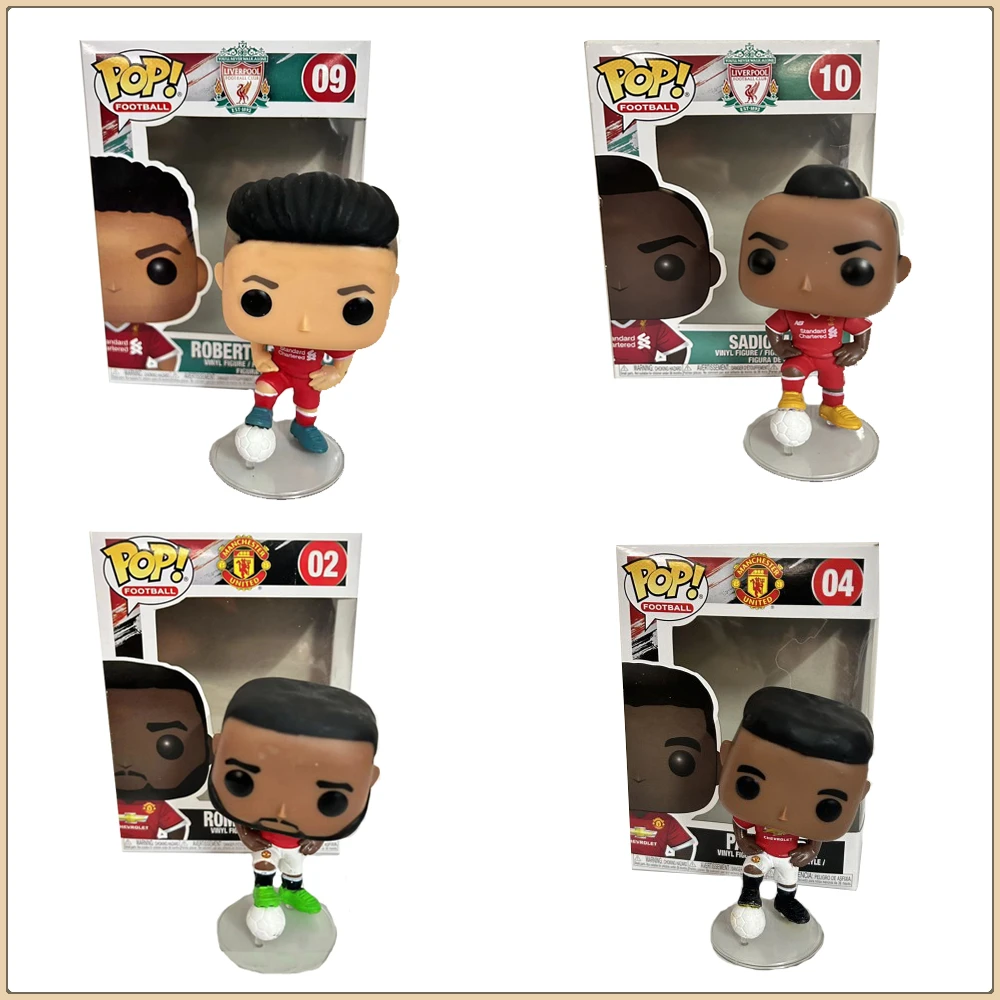 Figuras de acción de jugadores de fútbol Funko Pop Sadio Mané Firmino Lukaku Pogba Atleta famoso Modelo Kit de garaje Regalo favorito para niño
