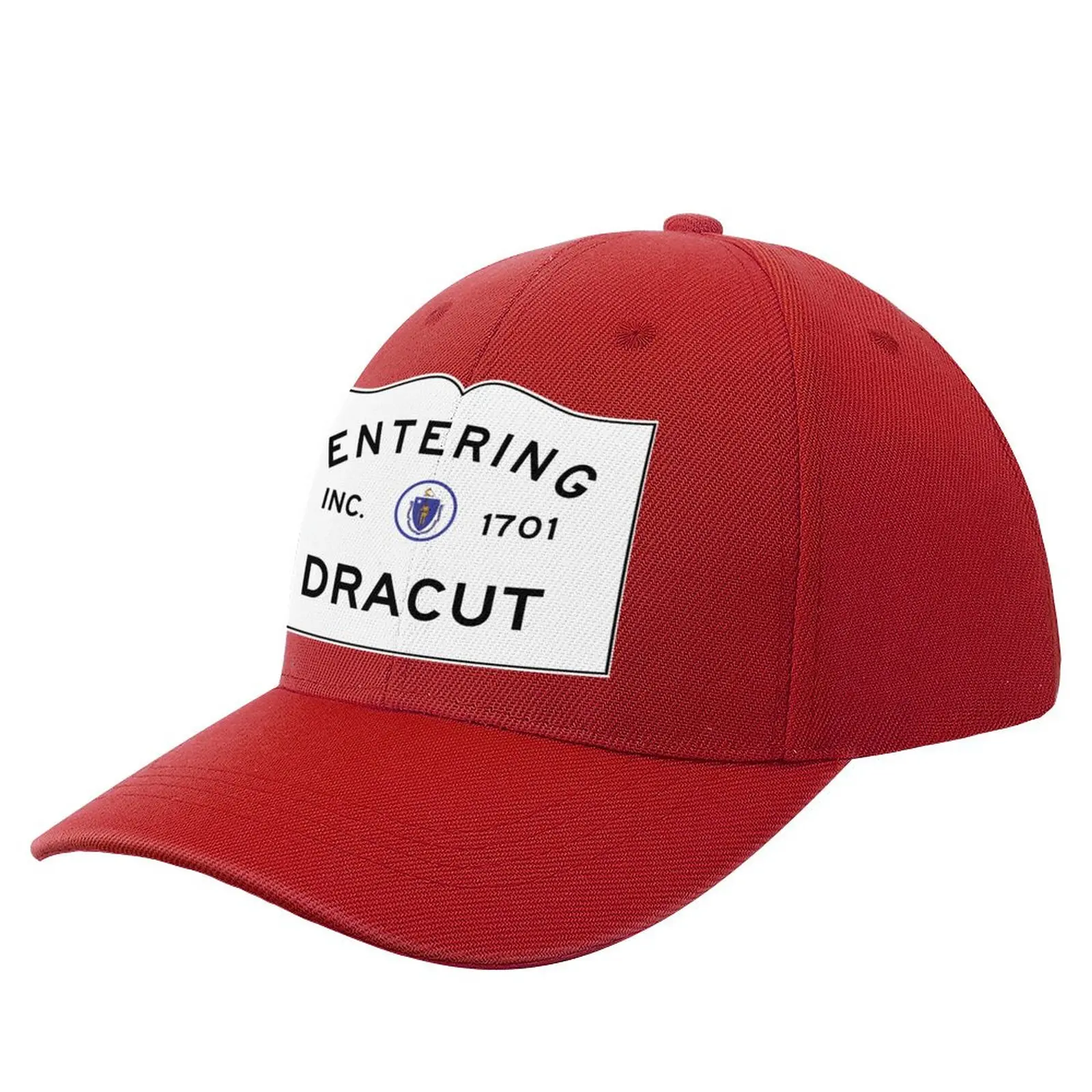

Entering Dracut Massachusetts - Commonwealth of Massachusetts Road Sign Baseball Cap Hats Luxury Woman Cap Men'S