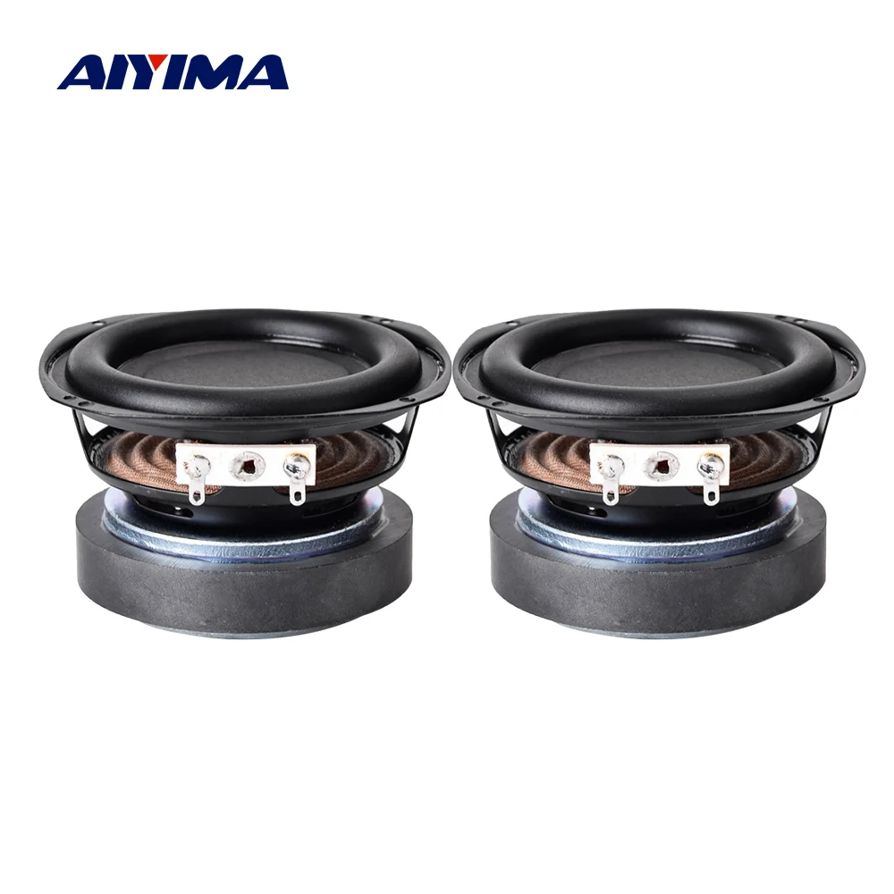 Aiyima 2 Pz 3 Pollici Subwoofer Altoparlante 20 Core 8 Ohm 20 W Altoparlante Bordo In Gomma Home Theater Suono Musica Altoparlante Bluetooth Unità