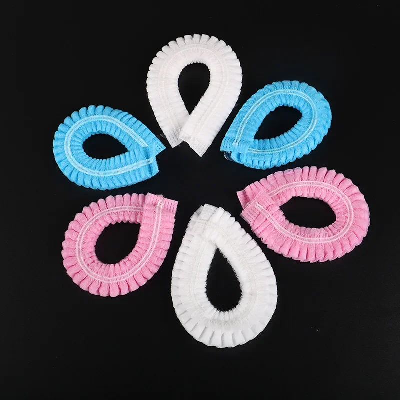 100PCS Disposable Bouffant Cap Non Woven Bath Shower Hair Caps Food Service Medical Salon Spa Catering Workspace Head Cover Hat 3