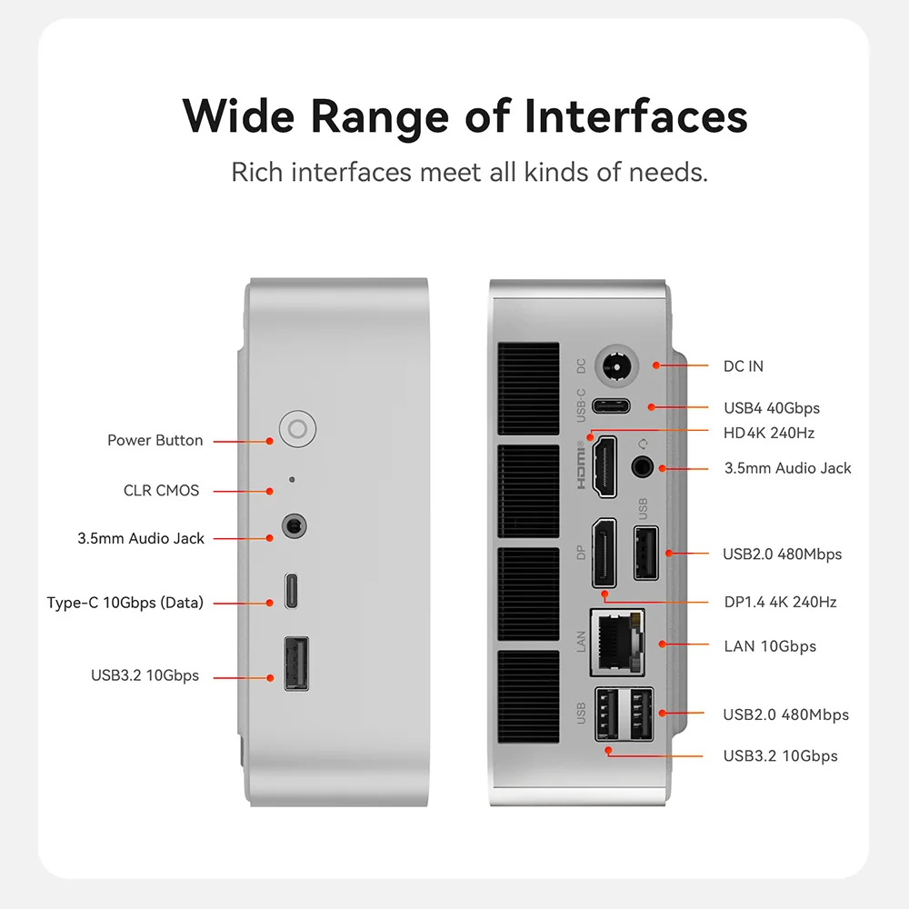 Beelink SER10 Windows 11 Ryzen AI9 HX470 Powerful AI PC 32G 64G DDR5 1T NVME SSD Open Claw Mini Gaming PC Computer SER9 HX370