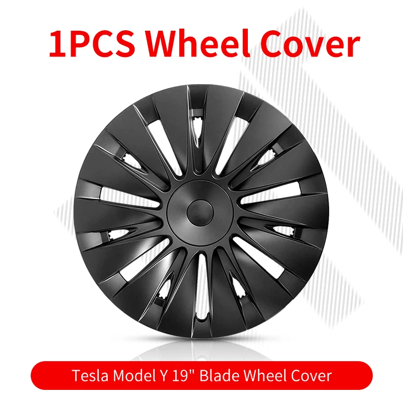 Only 1PC Hubcaps 19 inch Full Coverage Wheel Cover Cap Design for Tesla Model Y Hubcaps Automobile Replacement Accessories 2023 image_2