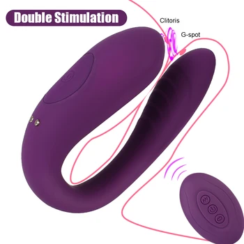 OLO G-spot Vibrators Couple Share U Shape Bendable Sucking Vibrator Sex Toys for Couple Clitoris Vagina Stimulator Vibrator 2
