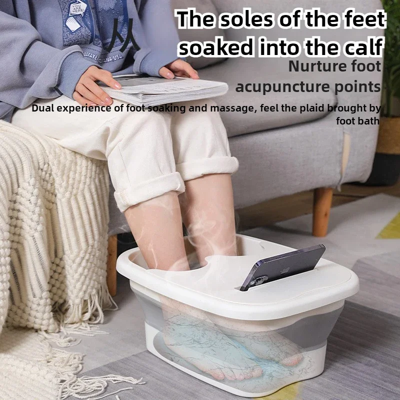 Foldable Footbath Massage Bucket Soaking Bucket Folding Basin Spa Foot Bath Household Sauna Bathtub Pedicure Bath Bathtub