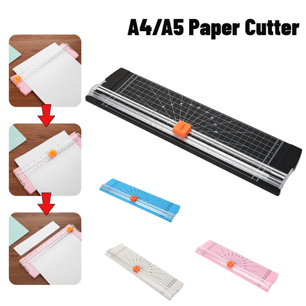 Guillotina de corte de papel A4/A5, cortador de papel con regla extraíble  para recortadoras de fotos, máquina de estera de corte ligera para álbum de  recortes - AliExpress