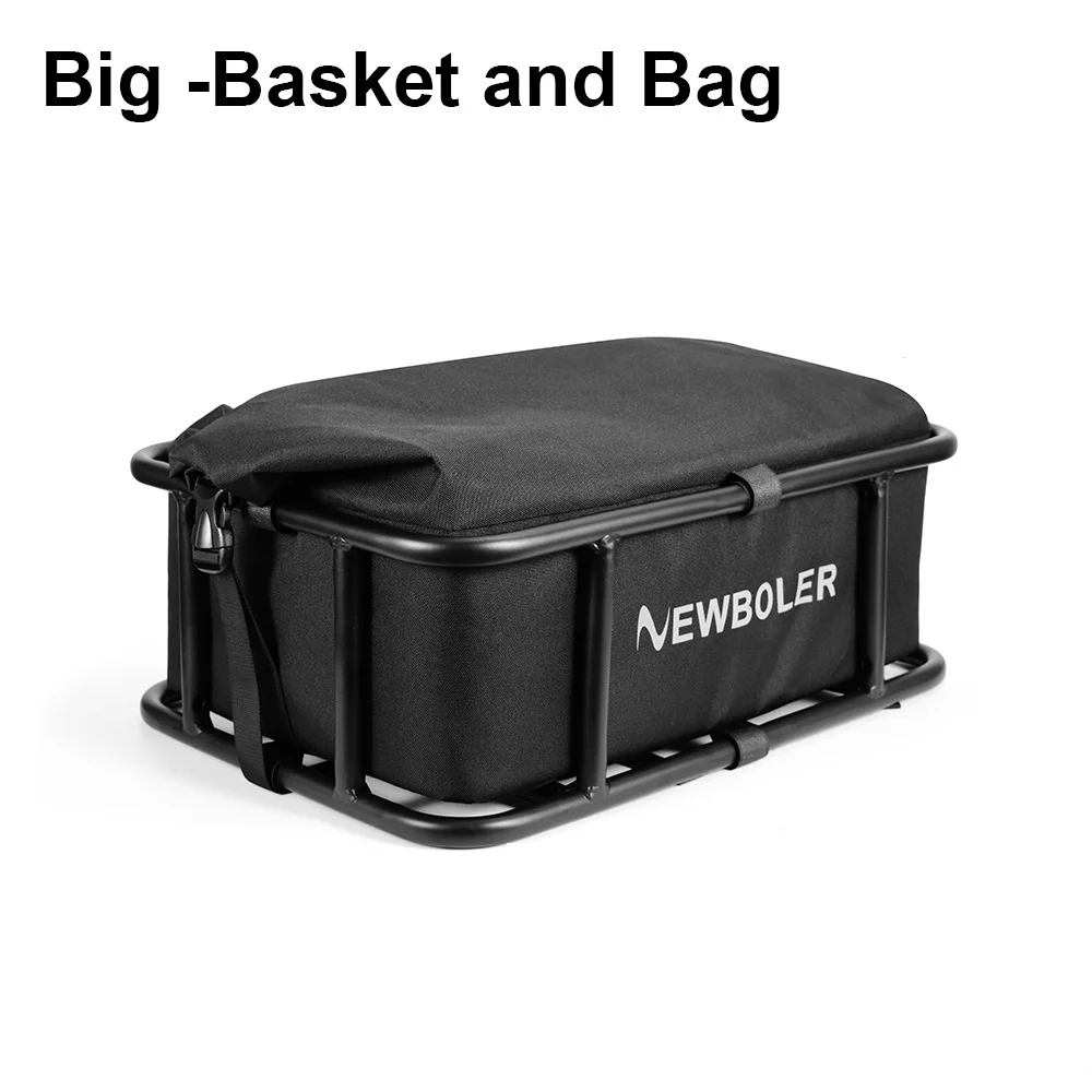 Heavy Duty Rear Bicycle Basket with Liner - Removable Metal Design