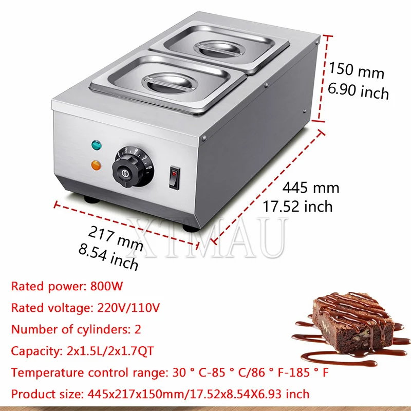 Chocolate Tempering Machine Stainless Steel Electric Commercial Food Warmer For Chocolate/Milk/Cream Melting And Heating 4