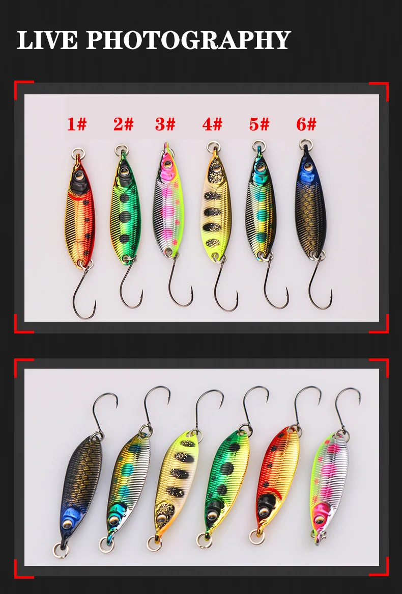 Sinkender Löffel-Angelköder, 2 g, 3,5 g, 5 g, Forellenköder, kleiner Metallköder, rollende Löffel für Pesca-Stream-Köder, Forelle, Barsch, Hecht, Lachs – Detail 5