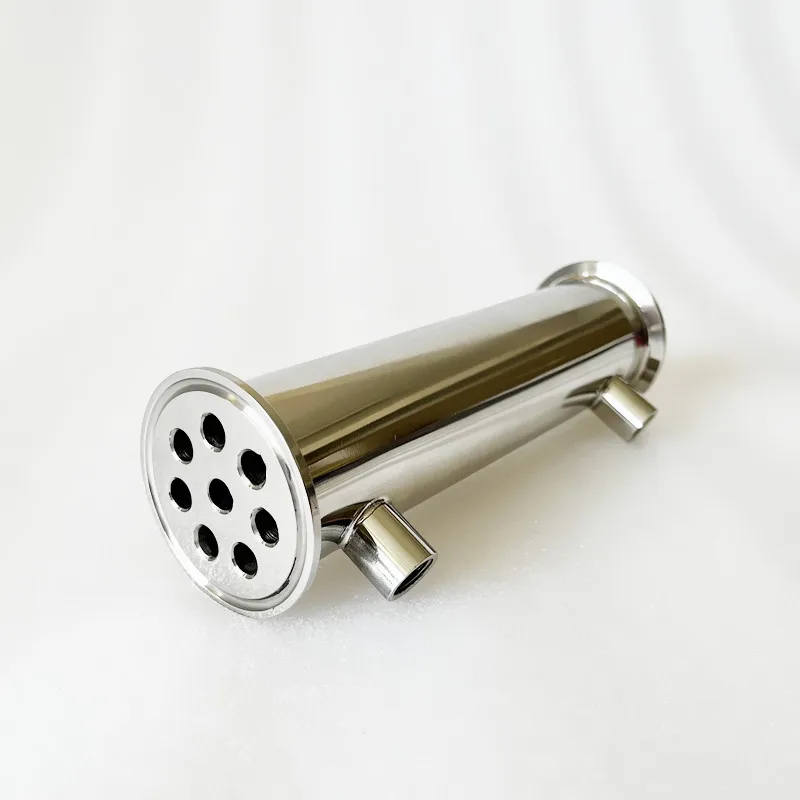 Dephlegmator 2" 51mmOD64mm Reflux Condenser With1/4" Female Thread Height 200mm Inside 8 Tubes For Moonshine Distillation Column