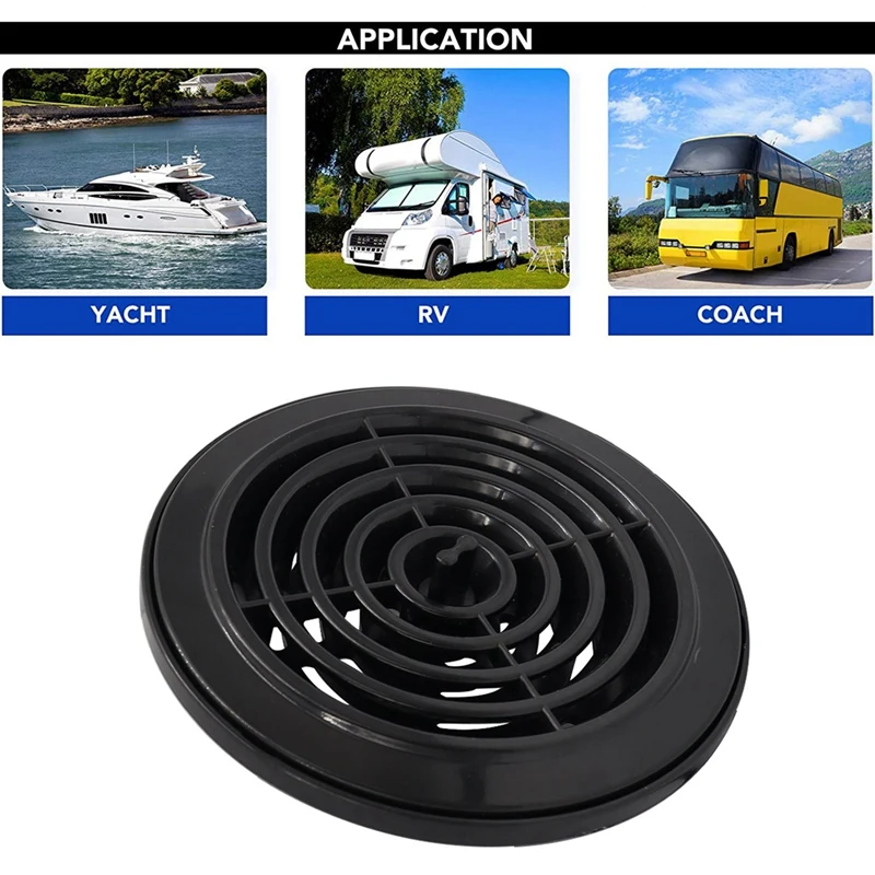 

Round Air Vent Louver Grille Cover Outlet Adjustable Exhaust Vent For RV Truck Bathroom Home Office Kitchen