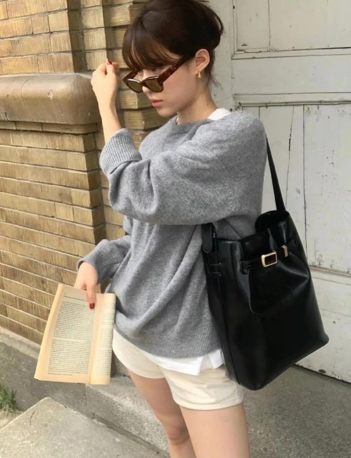 Luxury Brand Korean Women's Tote Bag Shoulder Handbags Crossbody Y2k Bucket Large Capacity Commuting Retro Simplicity Fashion