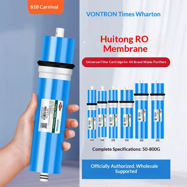 ไส้กรองเมมเบรนระบบ Reverse Osmosis ยี่ห้อ Vontron สำหรับเครื่องกรองน้ำ RO ขนาด 50G 75G  แบบอเนกประสงค์ 1