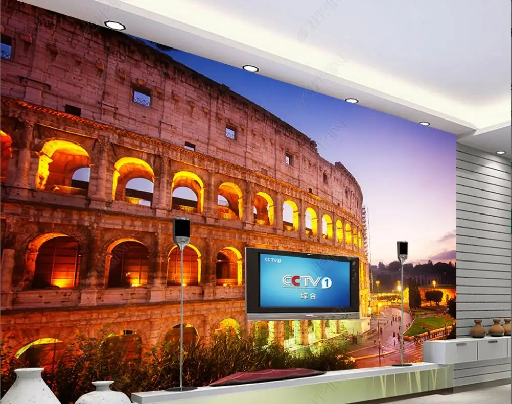 

3d photo wallpapers customised mural Rome Colosseum Famous Buildings HD Photography decor living room wallpaper for walls 3d